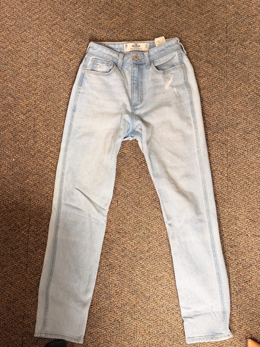 Hollister Light Blue Distressed High-Rise Jeans in 00L #VINTAGE